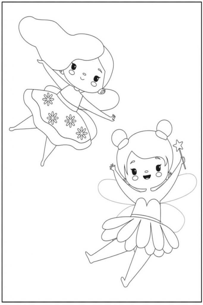 Coloriage à imprimer Fée #172282 de la série Personnages, gratuit pour enfants et adultes