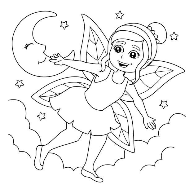 Coloriage gratuit Fée #172283 de la collection Personnages à imprimer