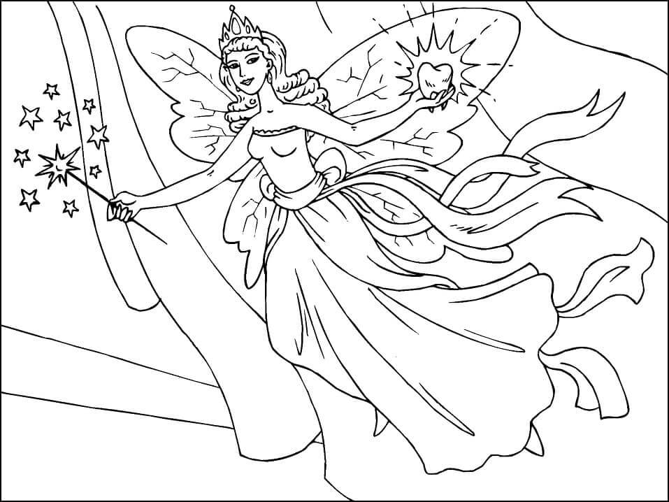 Coloriage gratuit Fée #172299 de la collection Personnages à imprimer