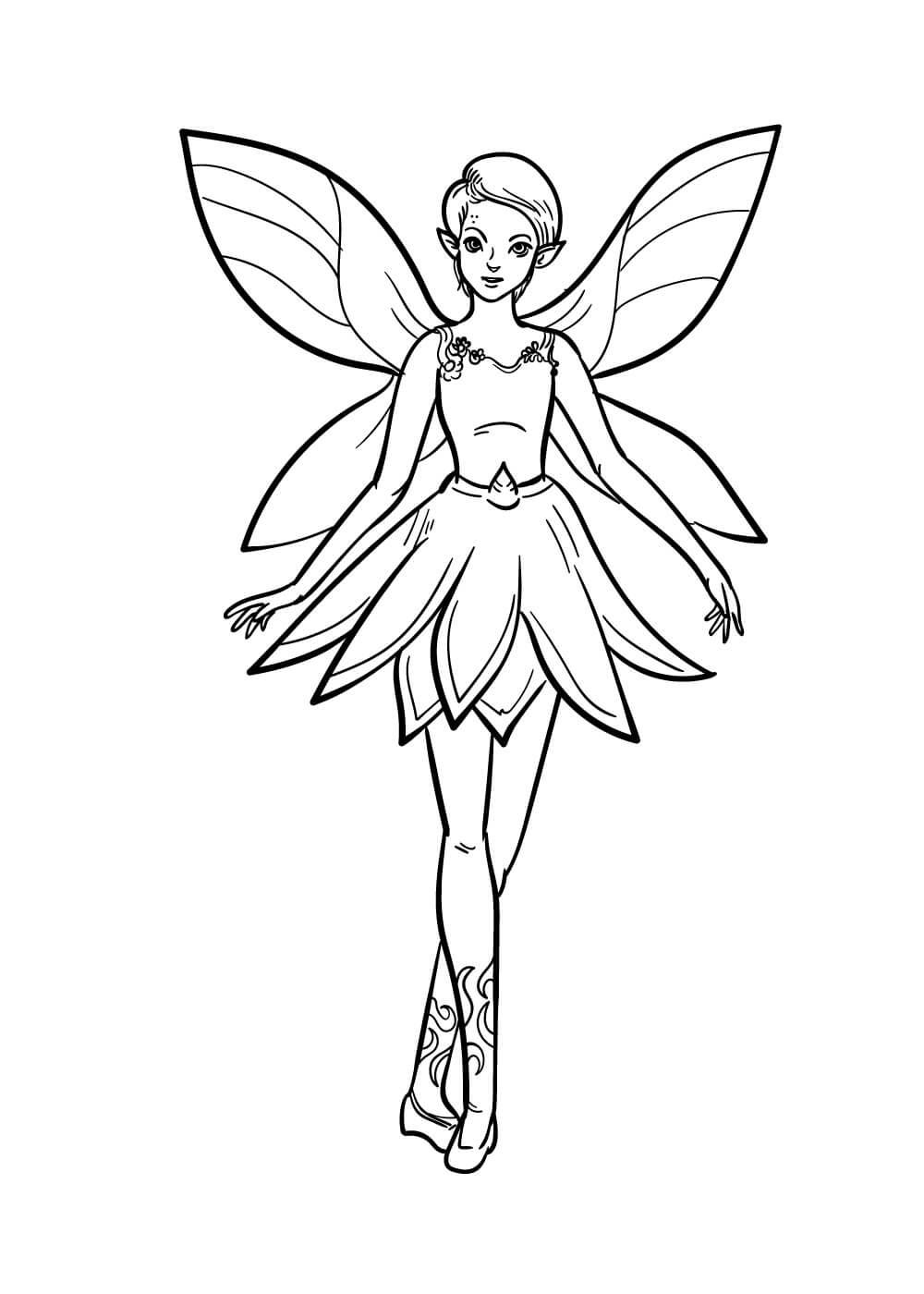 Coloriage gratuit Fée #172308 de la collection Personnages à imprimer