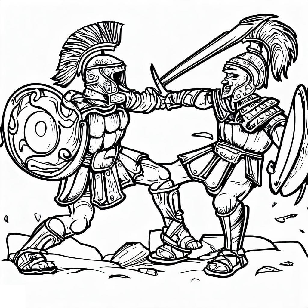 Coloriage gratuit Gladiateur #189841 de la collection Personnages à imprimer