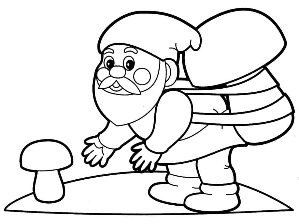 Coloriage imprimable Gnome #204844 de la collection Personnages à colorier aux crayons