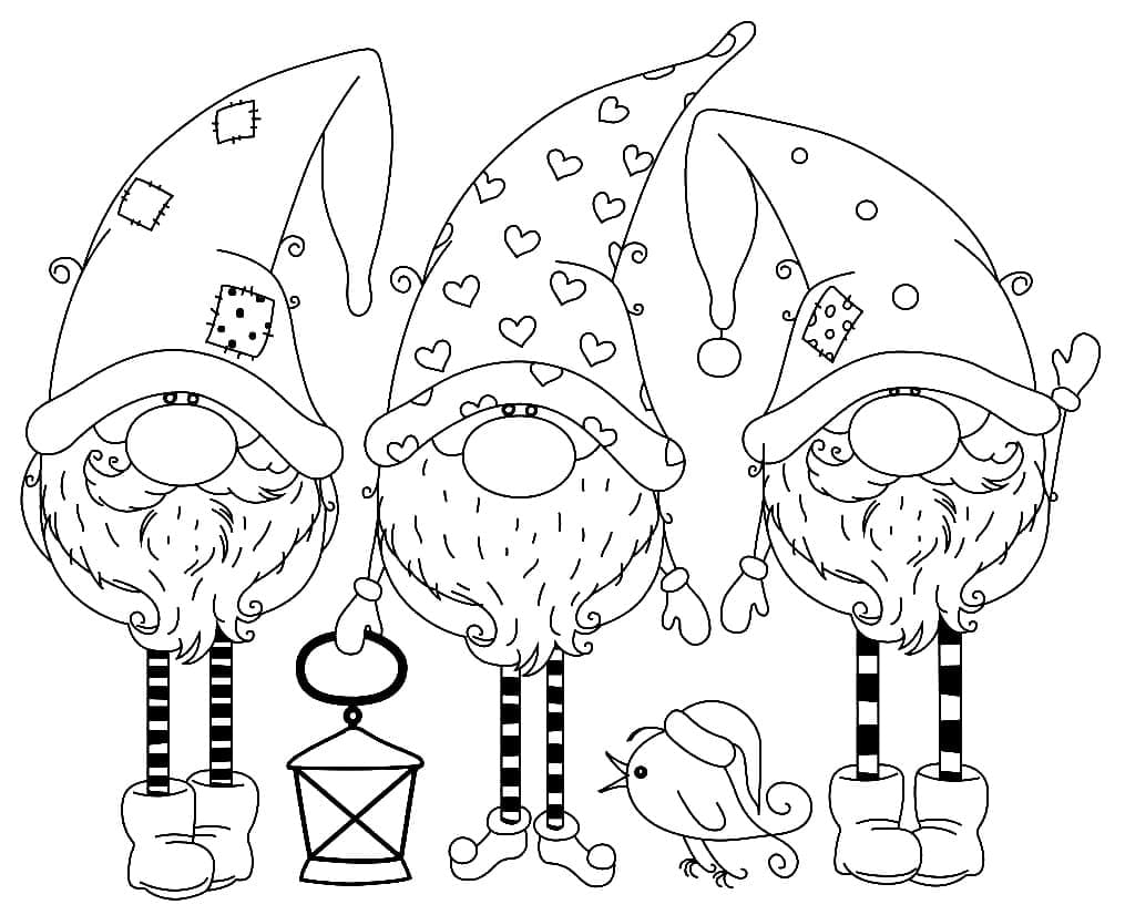 Coloriage gratuit Gnome #204883 de la collection Personnages à imprimer