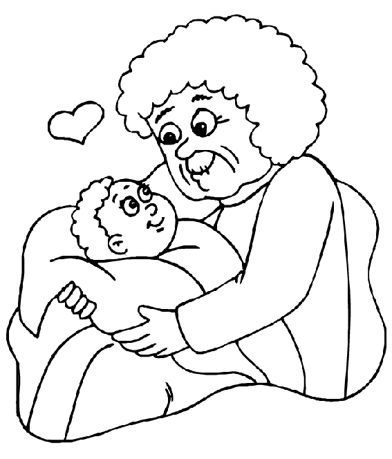 Dessin à colorier: Grand parents (Personnages) #150645 - Coloriages à Imprimer Gratuits