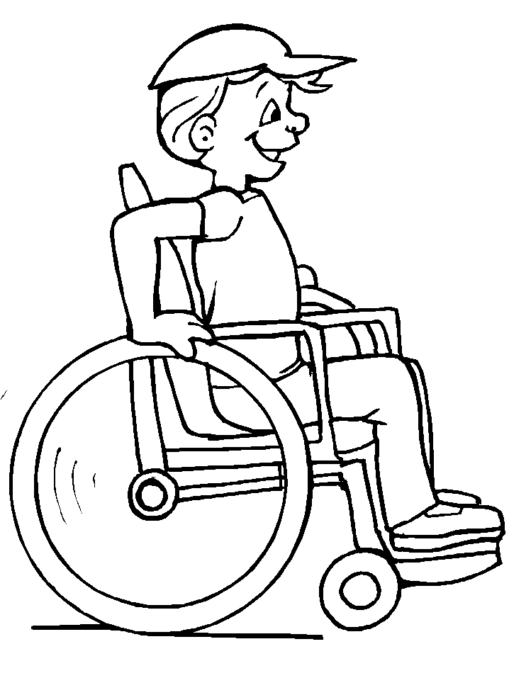 Coloriages Handicapé (Personnages) – Dessins à colorier – Coloriages à