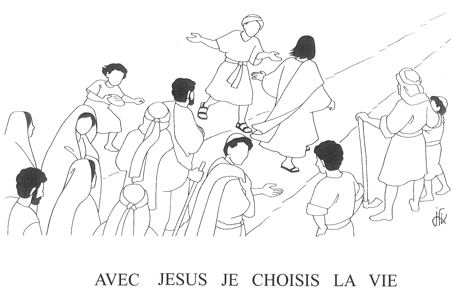 Dessin à colorier: Jesus (Personnages) #98879 - Coloriages à Imprimer Gratuits