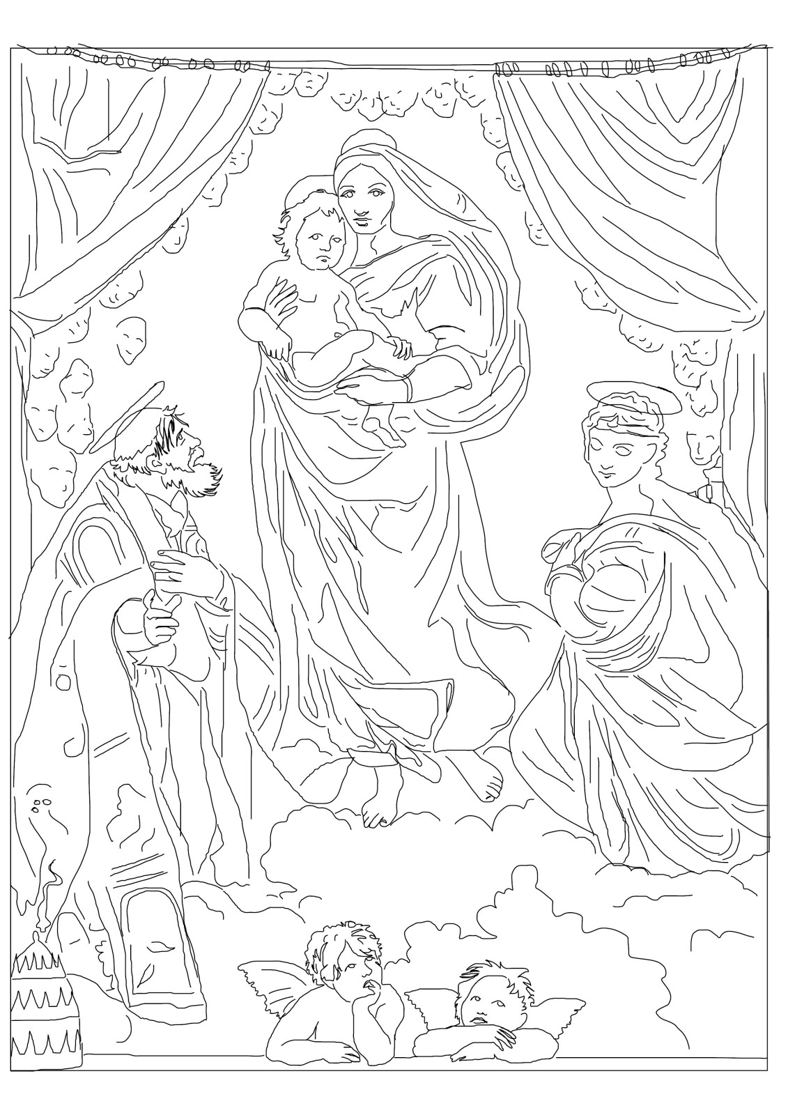 Dessin à colorier: Jesus (Personnages) #99000 - Coloriages à Imprimer Gratuits