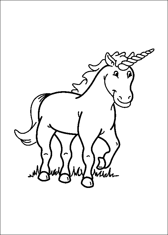 Dessin à colorier: Licorne (Personnages) #19438 - Coloriages à Imprimer Gratuits