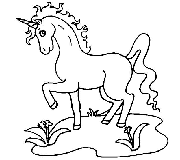 Dessin à colorier: Licorne (Personnages) #19439 - Coloriages à Imprimer Gratuits