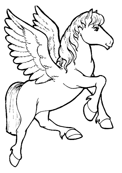 Dessin à colorier: Licorne (Personnages) #19465 - Coloriages à Imprimer Gratuits