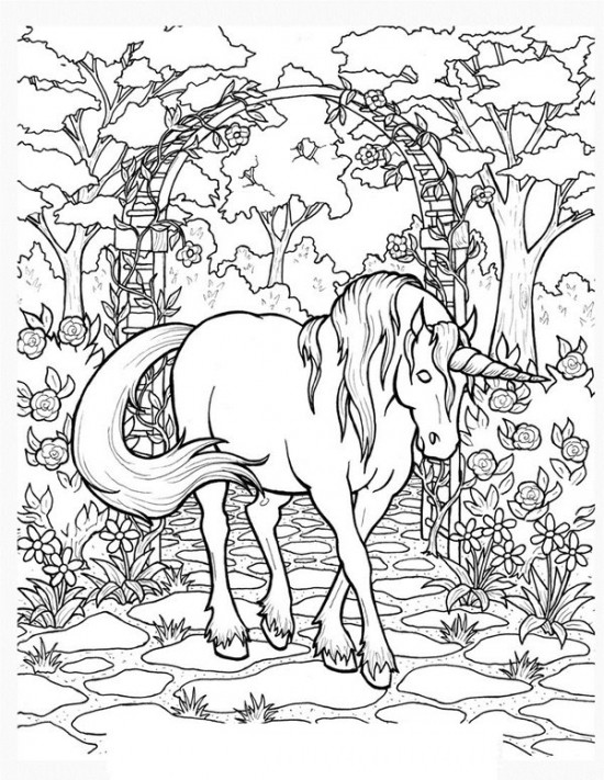 Dessin à colorier: Licorne (Personnages) #19467 - Coloriages à Imprimer Gratuits