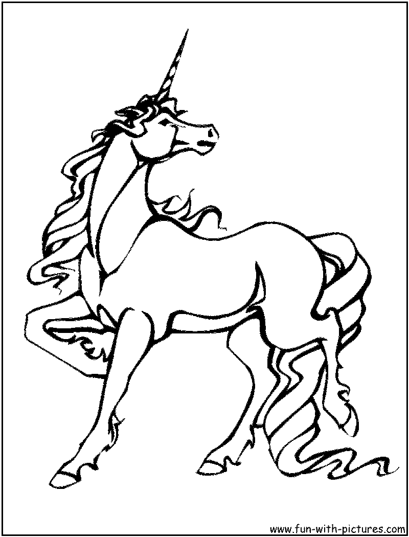 Dessin à colorier: Licorne (Personnages) #19502 - Coloriages à Imprimer Gratuits