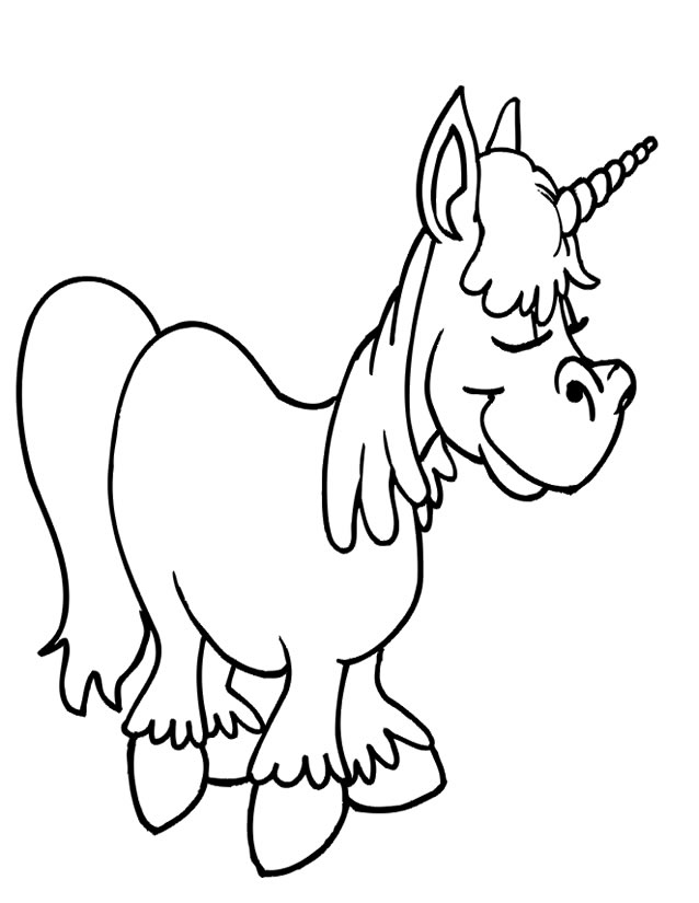 Dessin à colorier: Licorne (Personnages) #19508 - Coloriages à Imprimer Gratuits