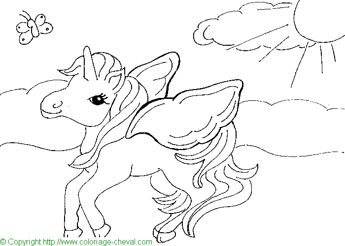 Dessin à colorier: Licorne (Personnages) #19519 - Coloriages à Imprimer Gratuits