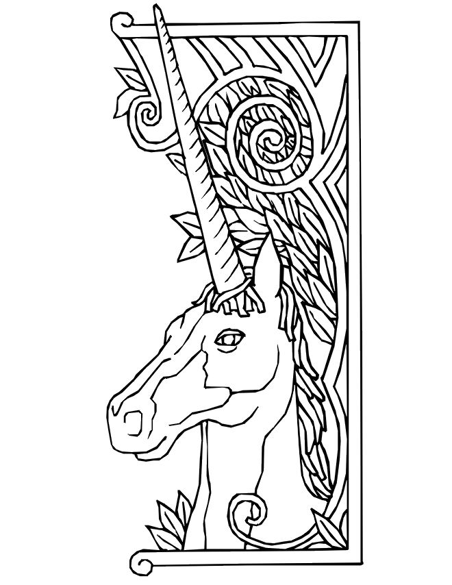 Dessin à colorier: Licorne (Personnages) #19569 - Coloriages à Imprimer Gratuits