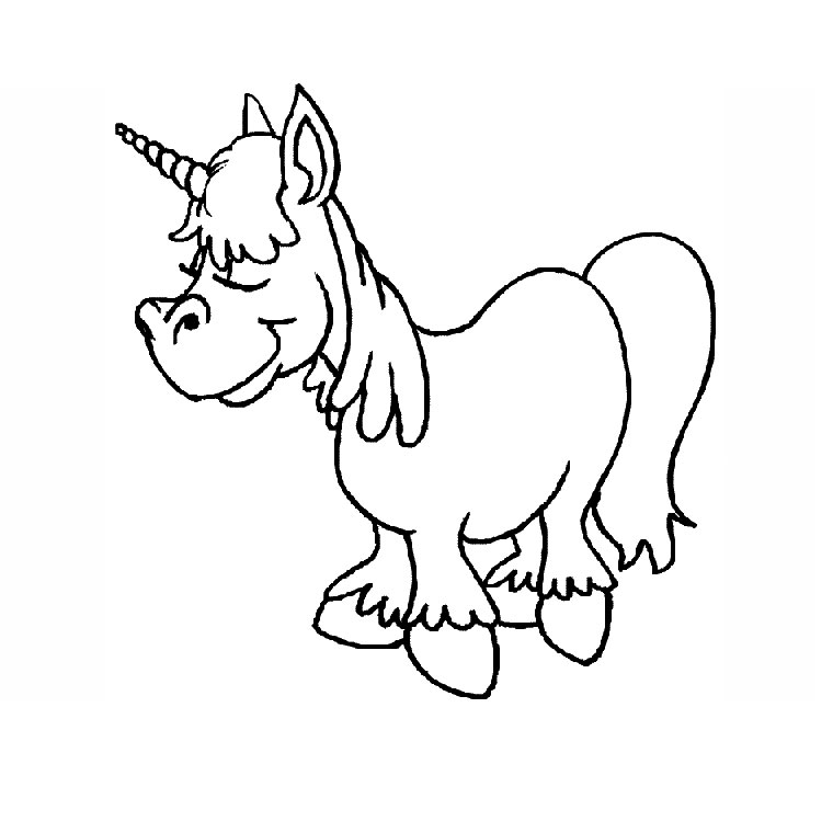 Dessin à colorier: Licorne (Personnages) #19575 - Coloriages à Imprimer Gratuits