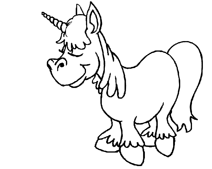 Dessin à colorier: Licorne (Personnages) #19598 - Coloriages à Imprimer Gratuits