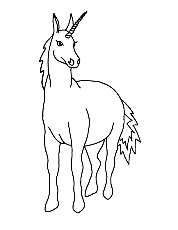 Dessin à colorier: Licorne (Personnages) #19605 - Coloriages à Imprimer Gratuits