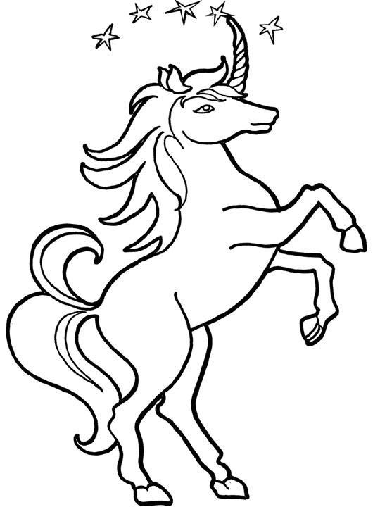 Dessin à colorier: Licorne (Personnages) #19611 - Coloriages à Imprimer Gratuits