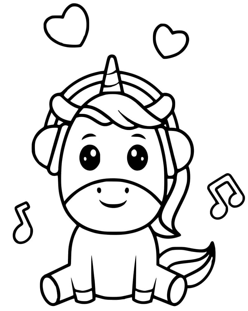 Coloriage gratuit Licorne Kawaii #209303 de la collection Personnages à imprimer Coloriage gratuit Licorne Kawaii #209303 de la collection Personnages à imprimer