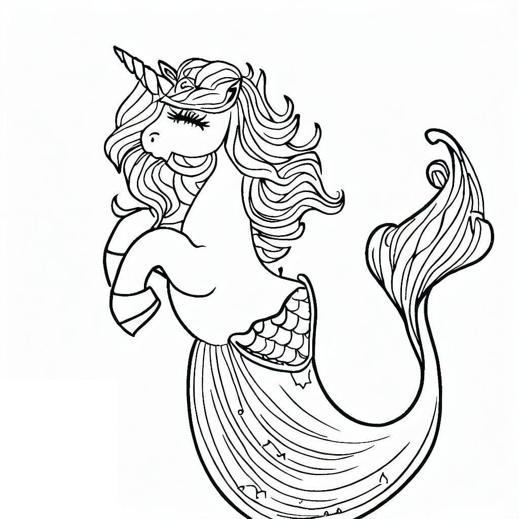Illustration au trait Licorne Sirène #186438 de la collection Personnages à colorier gratuitement Illustration au trait Licorne Sirène #186438 de la collection Personnages à colorier gratuitement