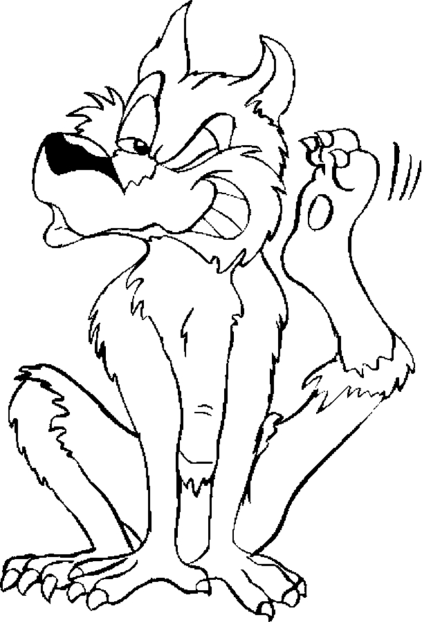 Dessin à colorier: Loup garou (Personnages) #100013 - Coloriages à Imprimer Gratuits