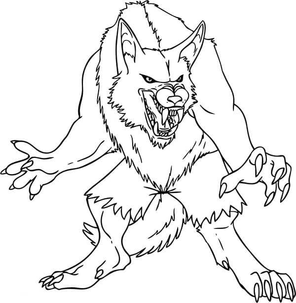 Dessin Loup garou #201679 à colorier de la série Personnages, gratuit à télécharger et imprimer Dessin Loup garou #201679 à colorier de la série Personnages, gratuit à télécharger et imprimer