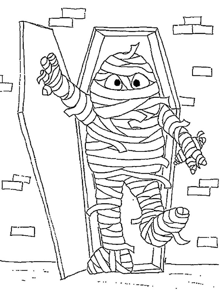 Dessin à colorier: Momie (Personnages) #201595 - Coloriages à Imprimer Gratuits