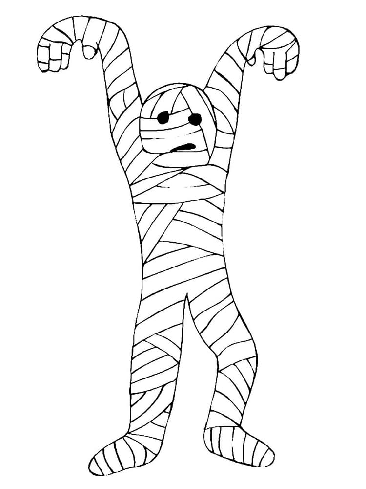 Dessin à colorier: Momie (Personnages) #201632 - Coloriages à Imprimer Gratuits