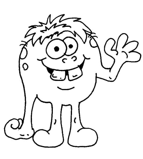 Dessin à colorier Monstre #183721 issu de la collection Personnages, prêt à imprimer