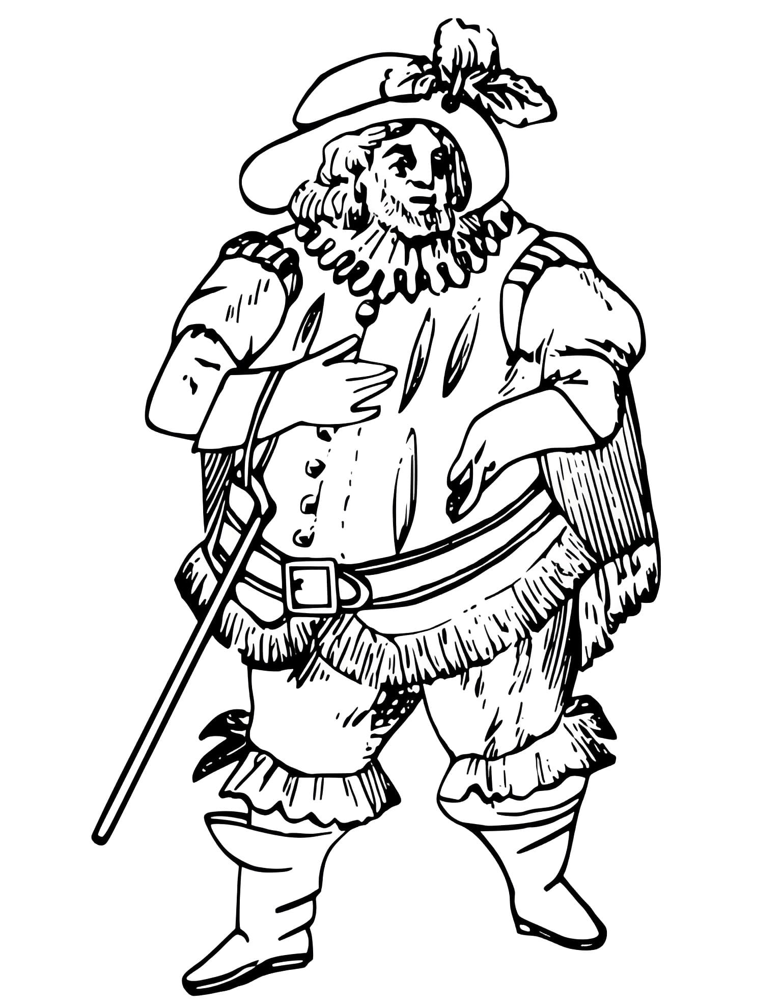 Coloriage à imprimer Mousquetaire #191142 de la série Personnages, gratuit pour enfants et adultes