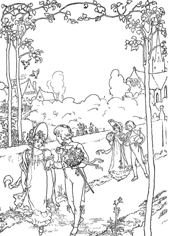 Coloriage imprimable Moyen Âge #201394 de la collection Personnages à colorier aux crayons