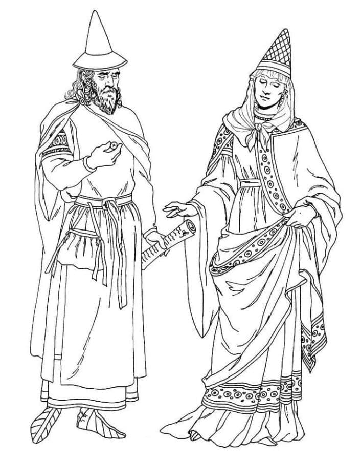 Dessin à colorier: Moyen Âge (Personnages) #201410 - Coloriages à Imprimer Gratuits