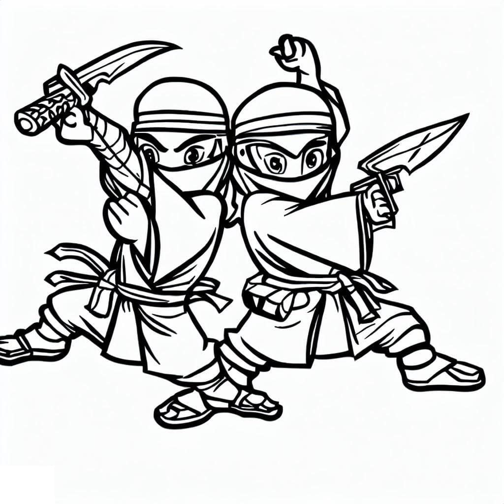 Coloriage Ninja #187791 à imprimer gratuitement, extrait de la collection Personnages