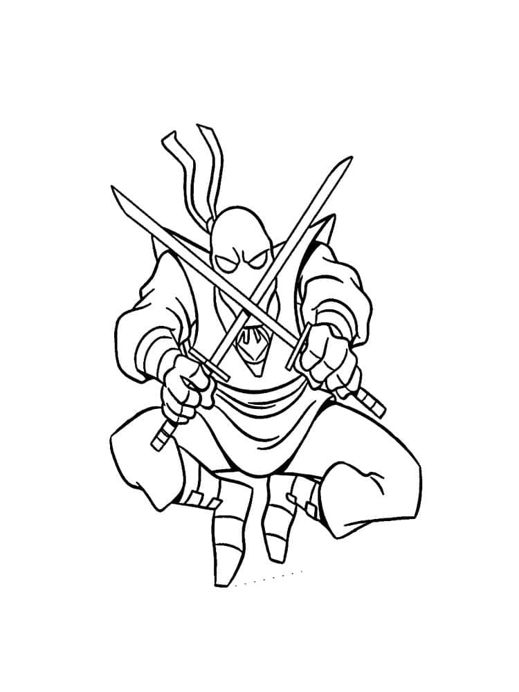 Coloriage gratuit pour enfants et adultes Ninja #187807, collection Personnages