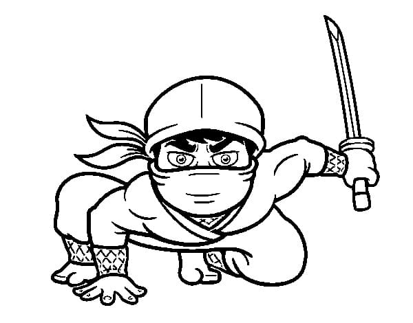 Coloriage gratuit Ninja #187812 de la collection Personnages à imprimer