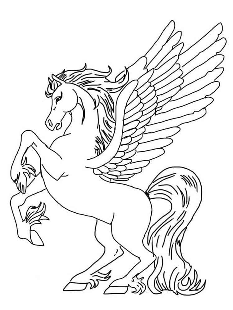 Coloriage gratuit Pégase #209065 de la collection Personnages à imprimer