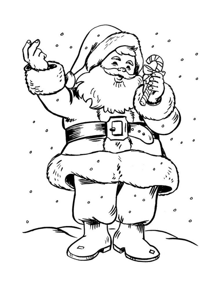 Dessin à colorier: Père Noël (Personnages) #104669 - Coloriages à Imprimer Gratuits