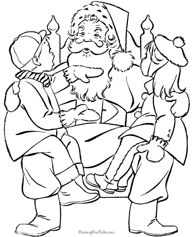 Dessin à colorier: Père Noël (Personnages) #104673 - Coloriages à Imprimer Gratuits