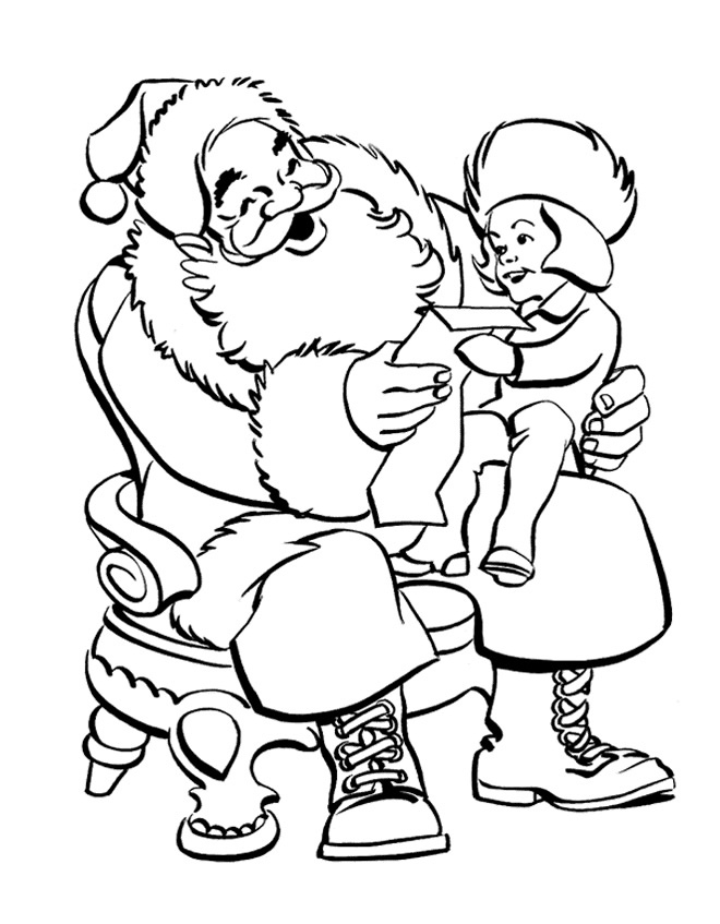 Dessin à colorier: Père Noël (Personnages) #104682 - Coloriages à Imprimer Gratuits