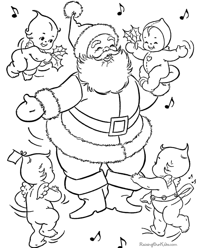 Dessin à colorier: Père Noël (Personnages) #104699 - Coloriages à Imprimer Gratuits