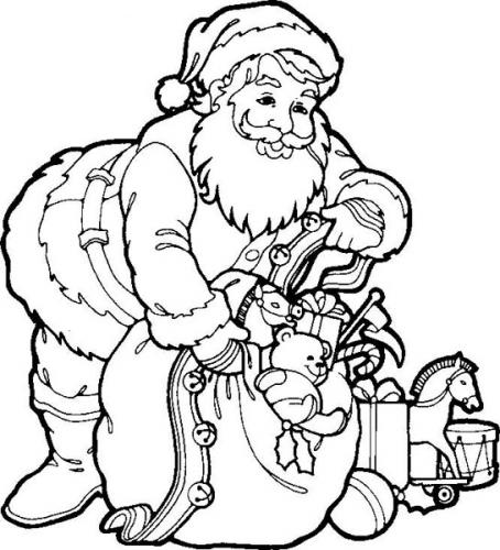 Dessin à colorier: Père Noël (Personnages) #104706 - Coloriages à Imprimer Gratuits