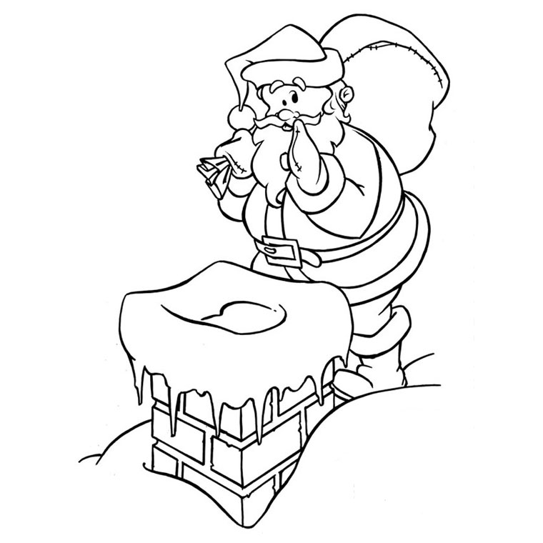 Dessin à colorier: Père Noël (Personnages) #104707 - Coloriages à Imprimer Gratuits