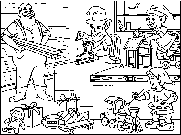 Dessin à colorier: Père Noël (Personnages) #104708 - Coloriages à Imprimer Gratuits