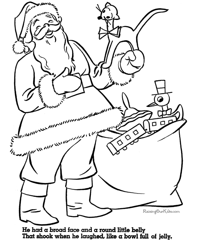 Dessin à colorier: Père Noël (Personnages) #104734 - Coloriages à Imprimer Gratuits