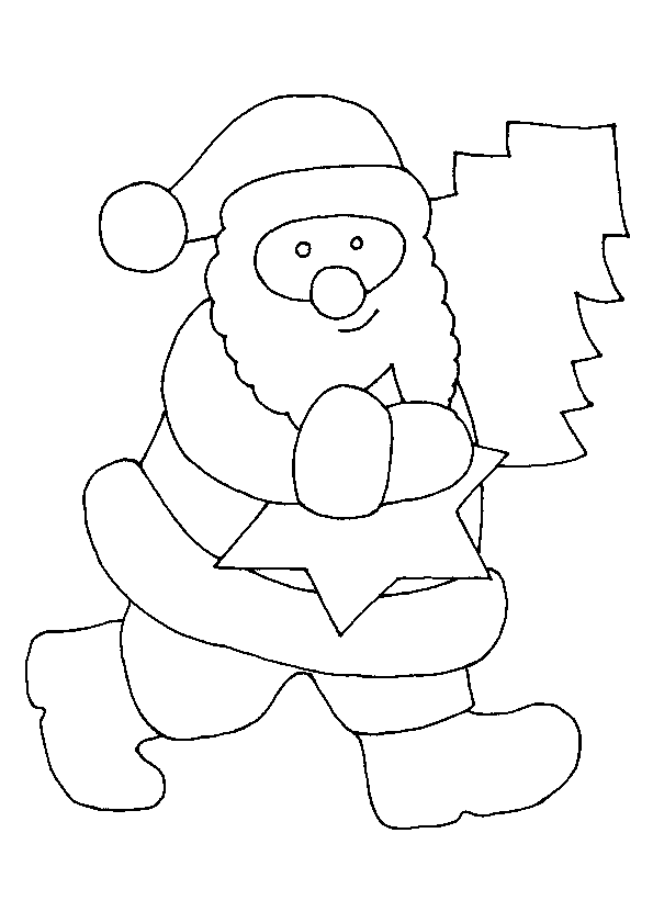 Dessin à colorier: Père Noël (Personnages) #104768 - Coloriages à Imprimer Gratuits