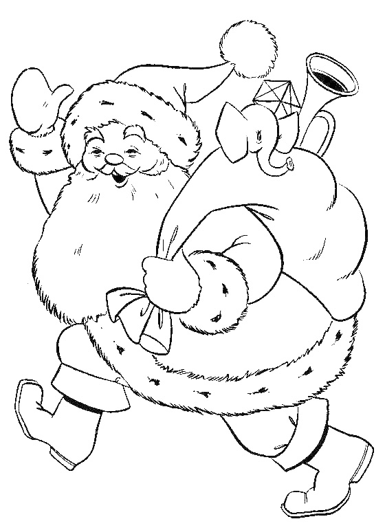 Dessin à colorier: Père Noël (Personnages) #104770 - Coloriages à Imprimer Gratuits