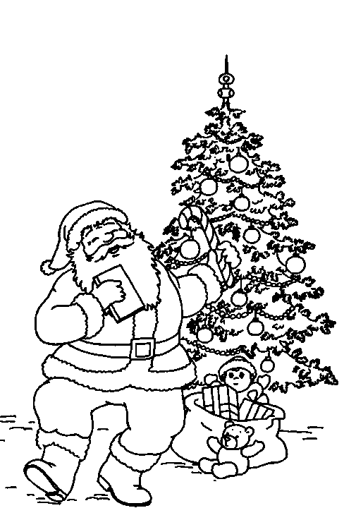 Dessin à colorier: Père Noël (Personnages) #104784 - Coloriages à Imprimer Gratuits