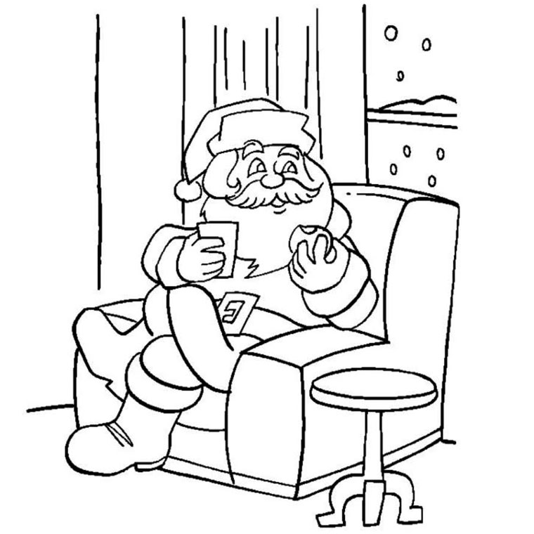 Dessin à colorier: Père Noël (Personnages) #104794 - Coloriages à Imprimer Gratuits