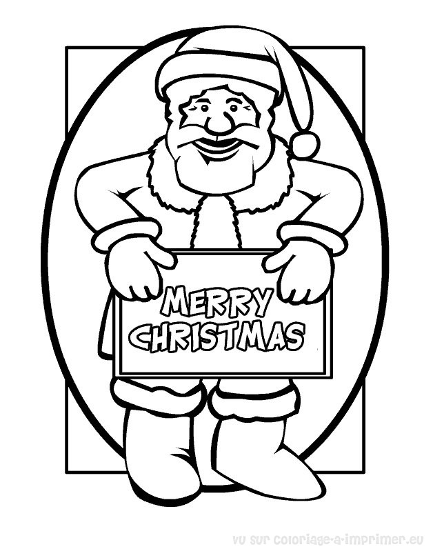 Dessin à colorier: Père Noël (Personnages) #104801 - Coloriages à Imprimer Gratuits